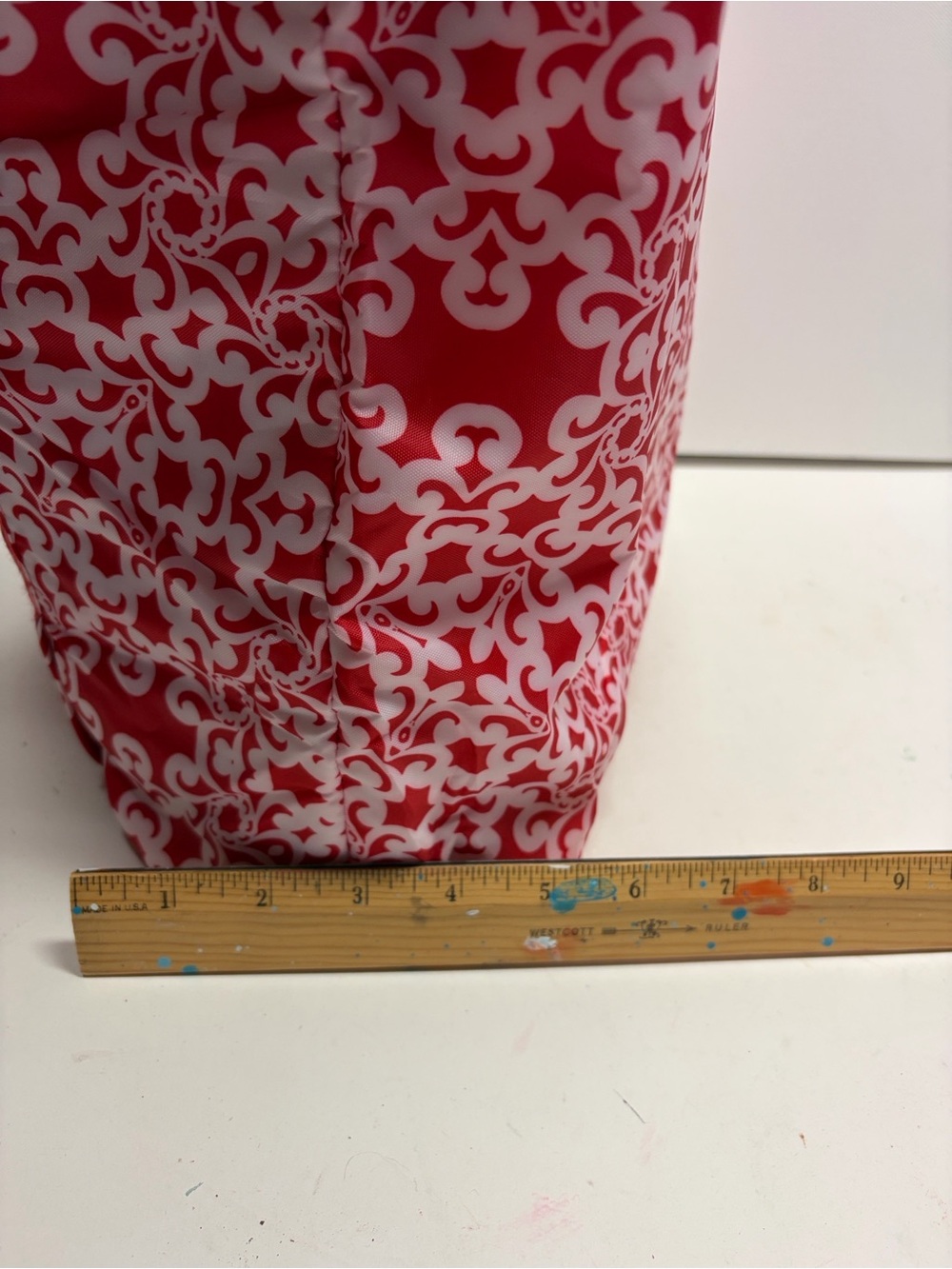 Red & White Patterned Roll-Up Pouch - Picture 10 of 13
